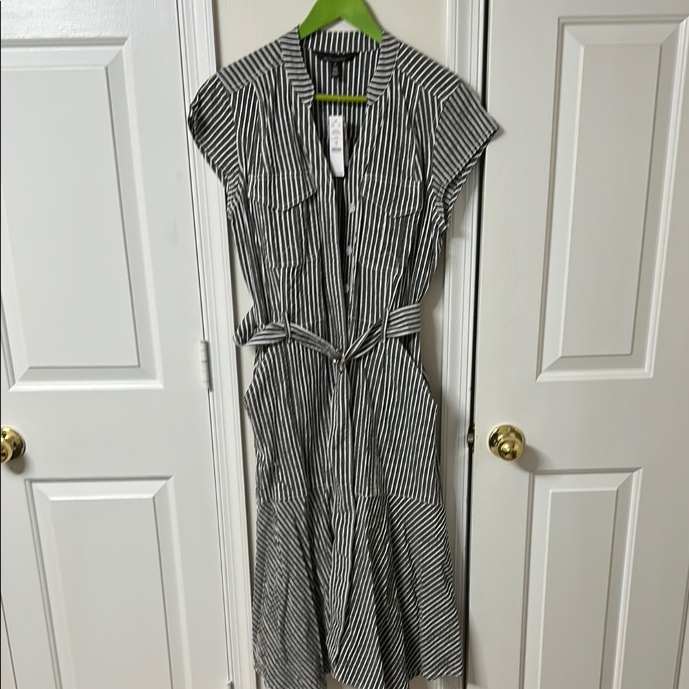 Striped Black and White Dress